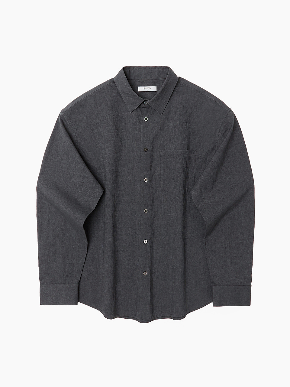 Micro Stripe Cotton Shirts (Charcoal)