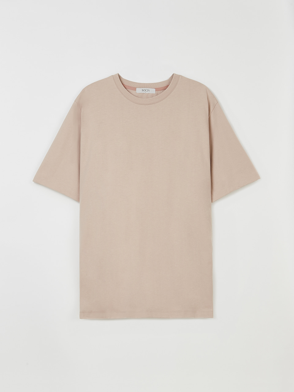 Essential Half Sleeve T-Shirt (Pink Beige)