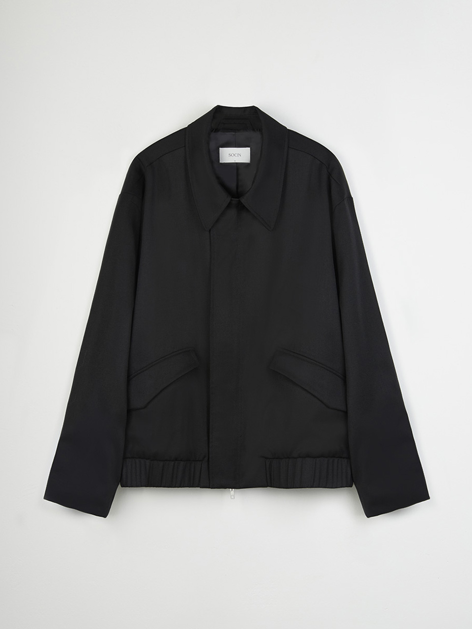 Tuxedo Wool Flight Jacket (Black)