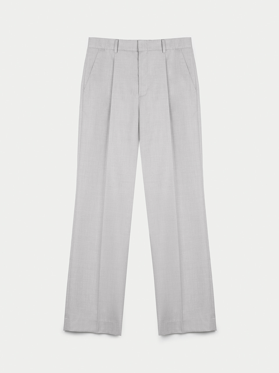 One Tuck Wide Pants (Light Gray)