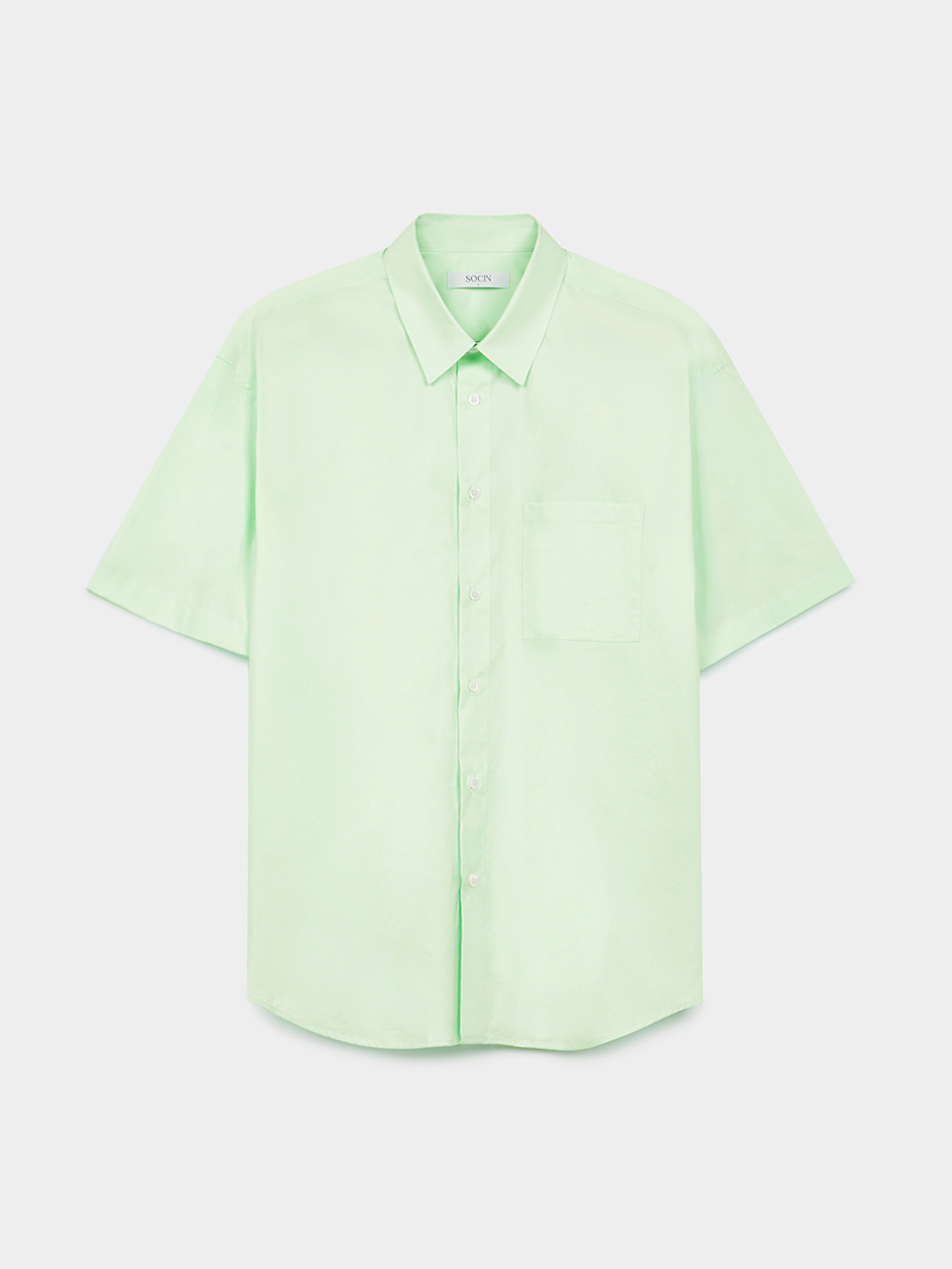 [5/25 예약배송] Washer Cotton Half Shirts (Light Mint)