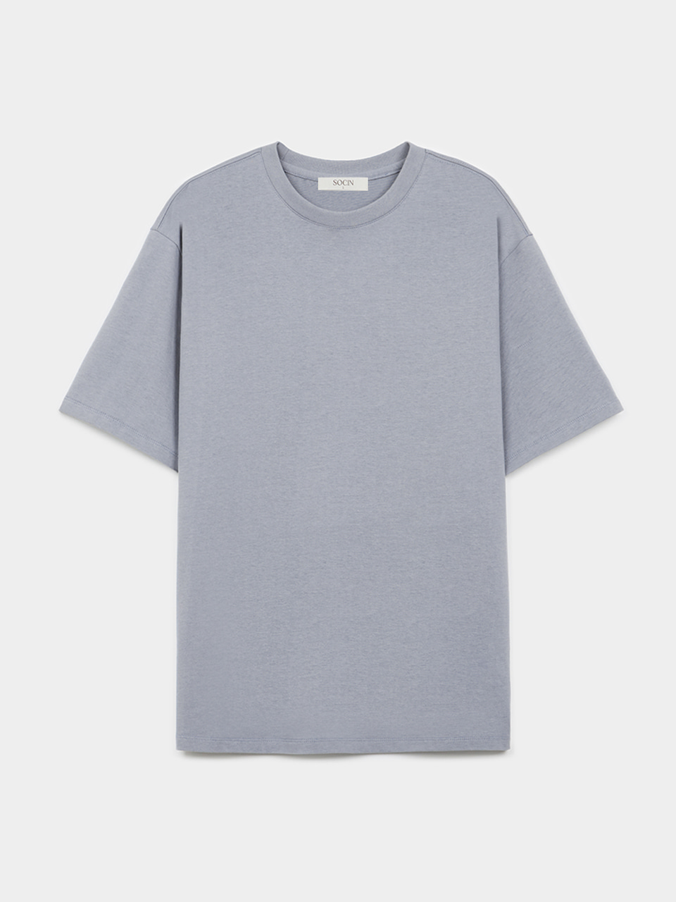 Silky Cotton Half T-shirts (Blue Gray)