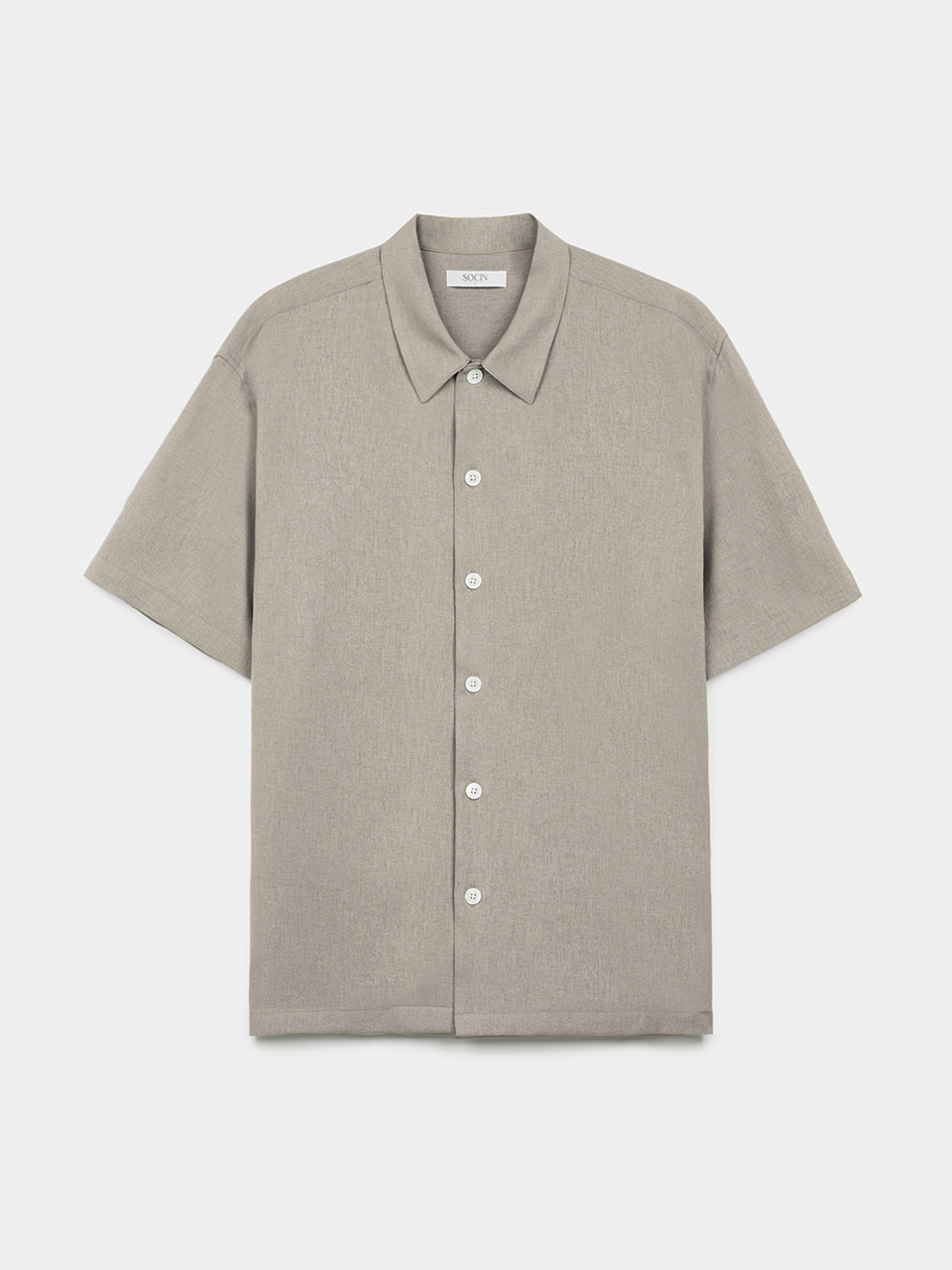 [5/25 예약배송] Basket Weave Half Shirts (Khaki)