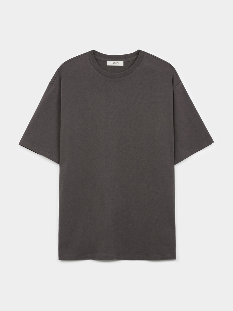 Silky Cotton Half T-shirts (Charcoal Brown)