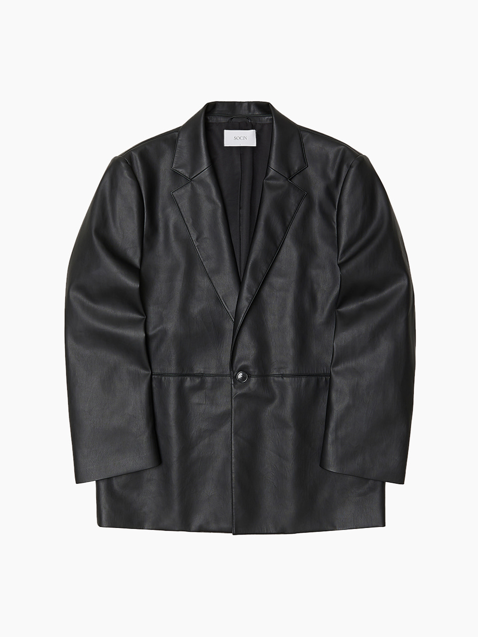 Vegan Leather Single Jacket (Black)