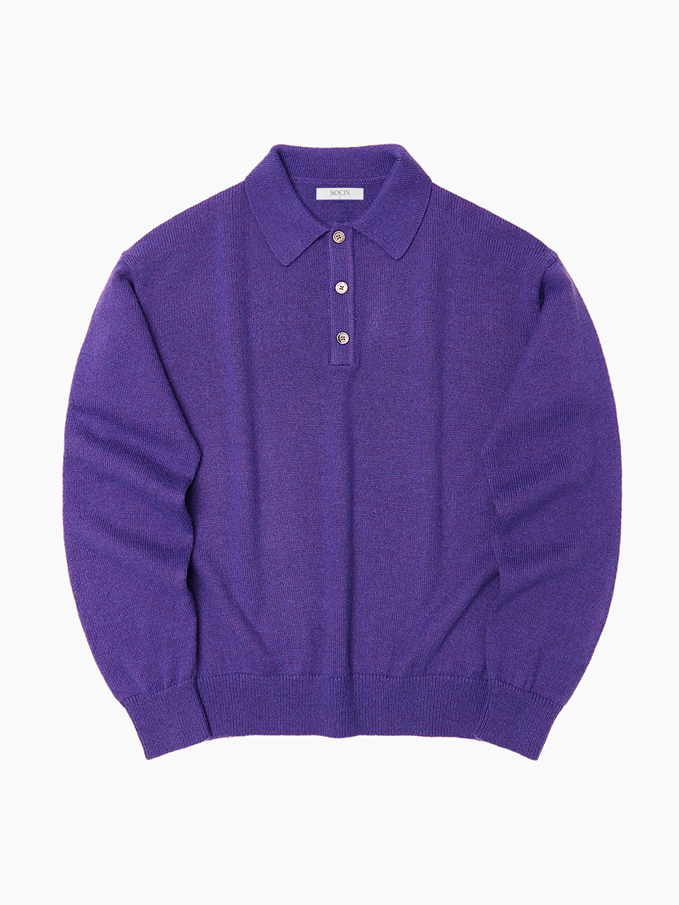 Soft Mohair Collar Knit (Purple)