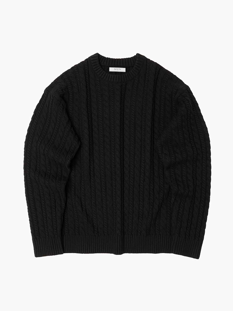 Mild Wool Cable Knit (Black)