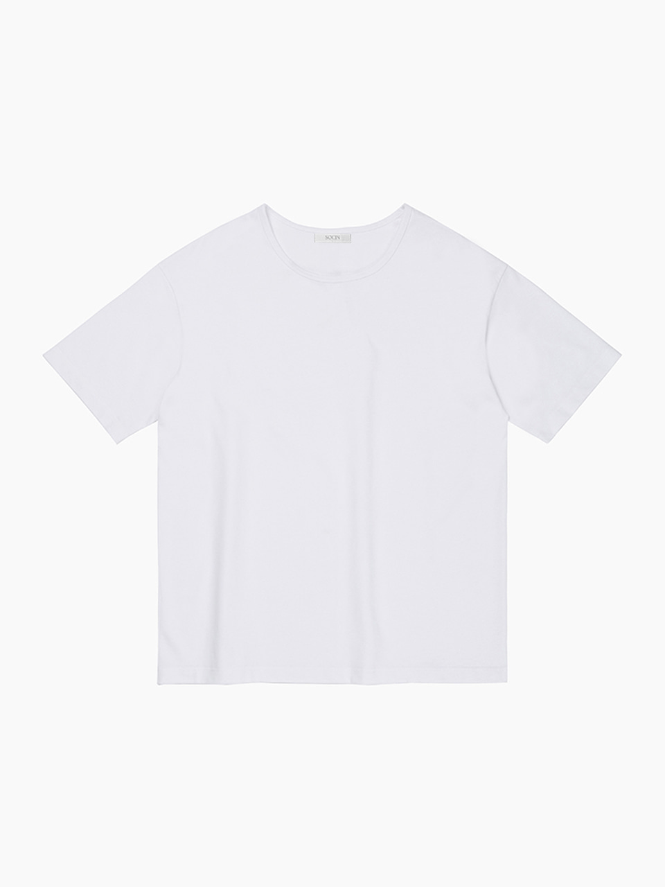 Cozy Cotton U-neck Half T-shirts (White)