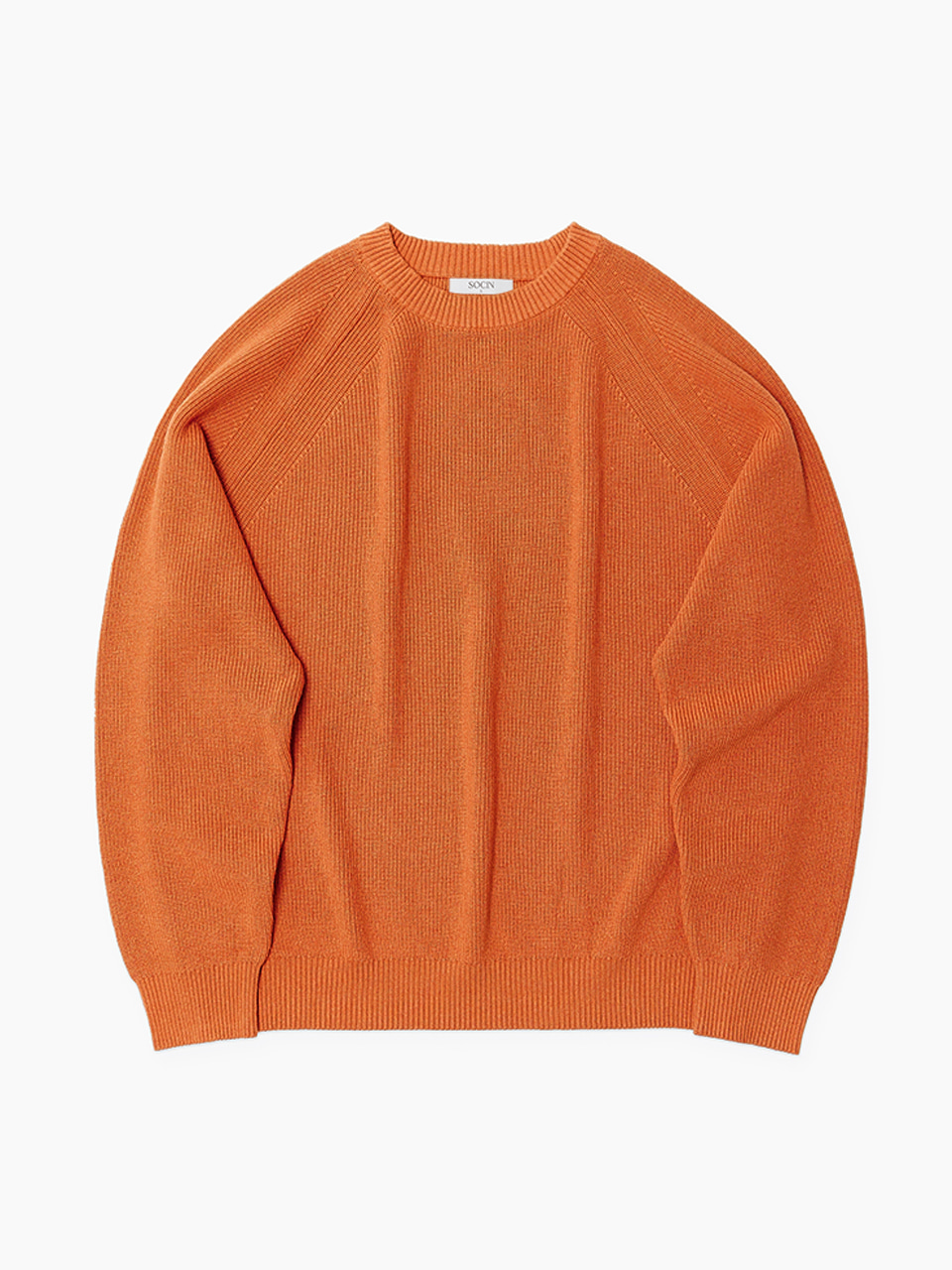 Fine Cotton Round Rib Knit (Orange)
