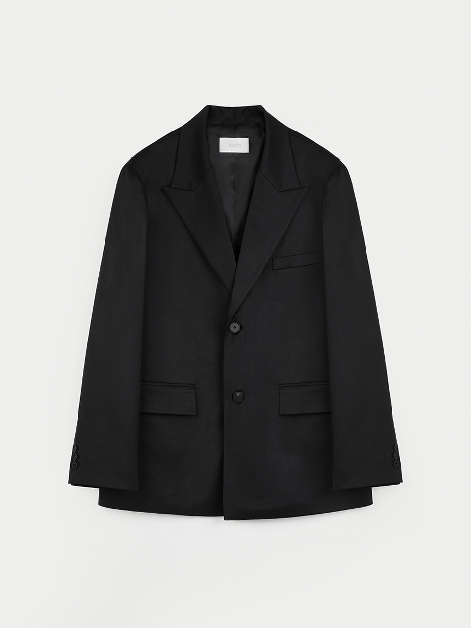 Mild Wool Single Jacket (Black)