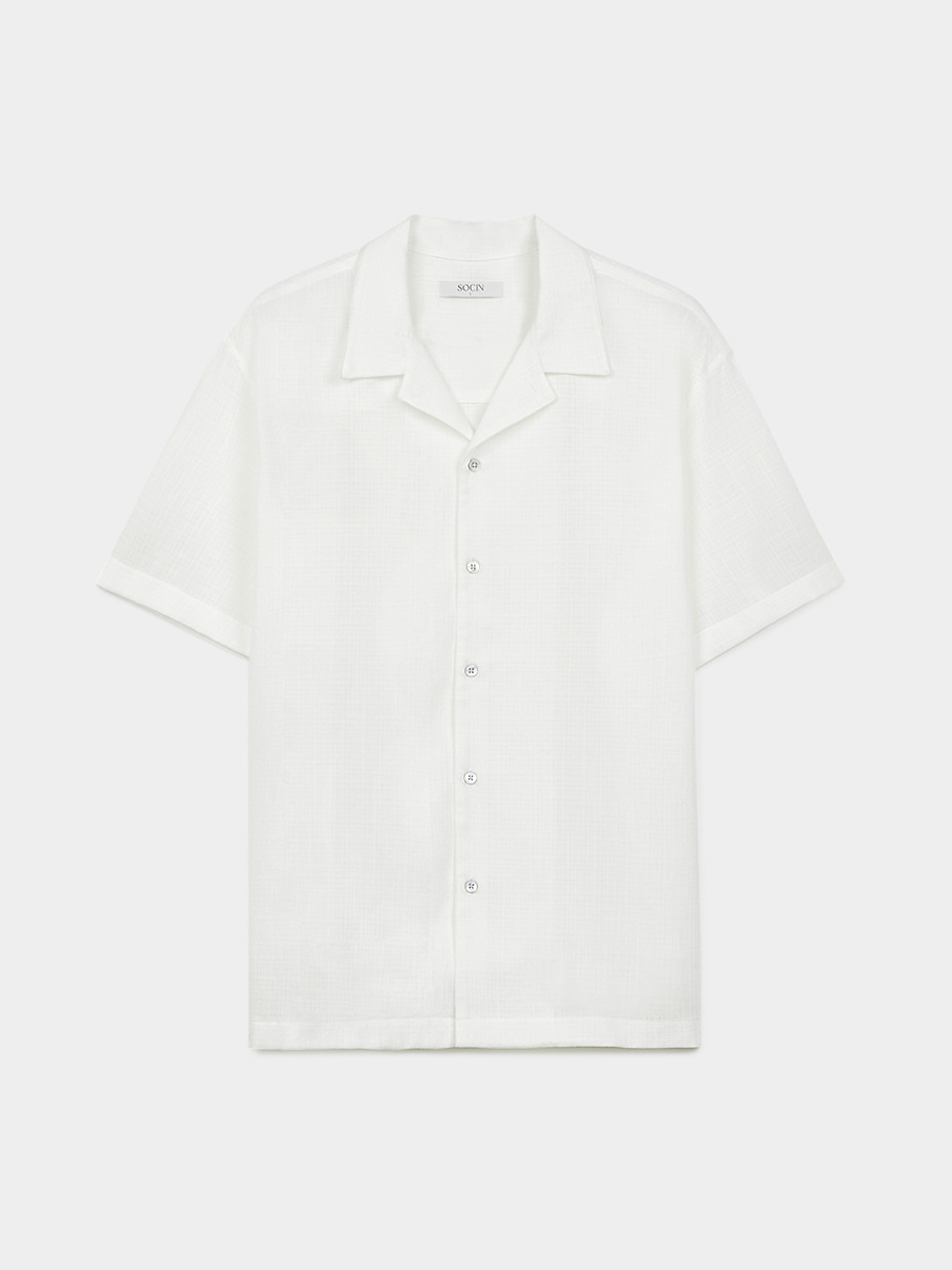 [5/25 예약배송] Crinkled Voile Half Shirts (White)