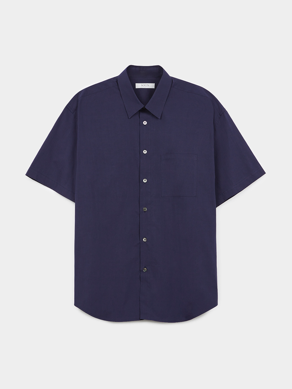 [5/25 예약배송] Washer Cotton Half Shirts (Navy)