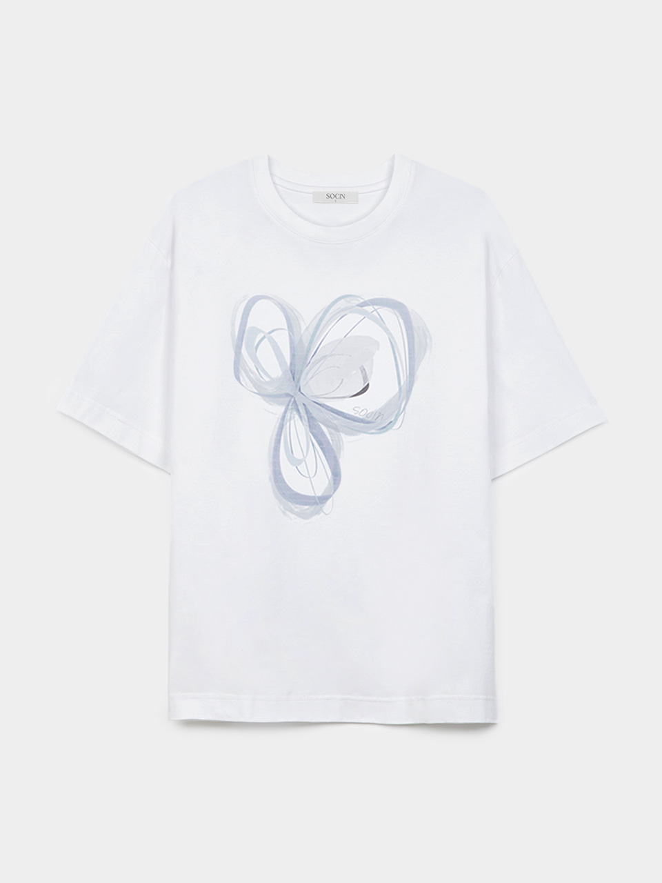 [5/31 예약배송] Watercolor Printed Half T-shirts (White)