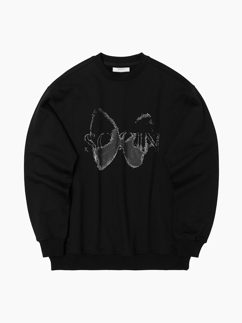 Abstract Butterfly Printed Sweatshirts (Black)