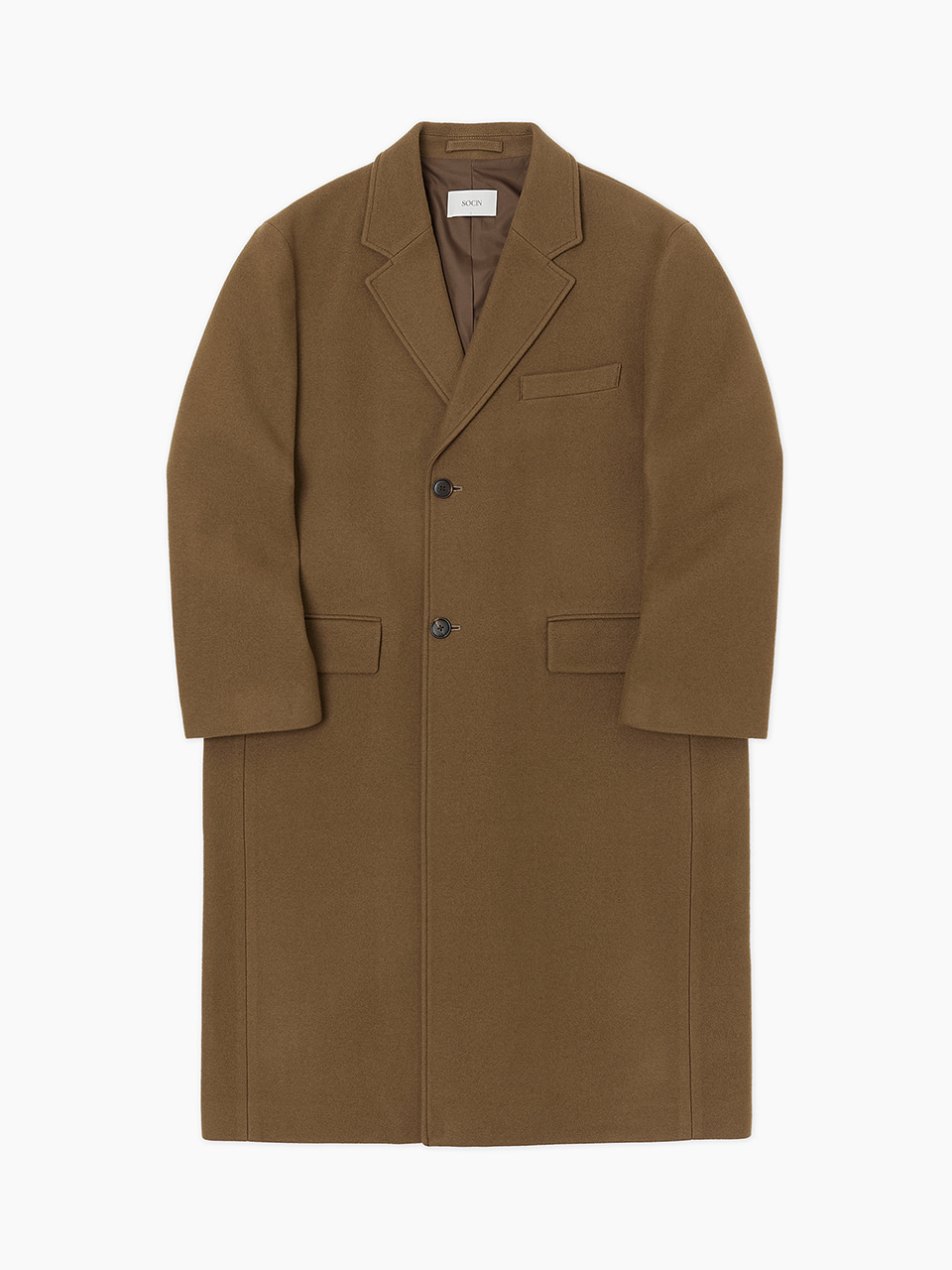 Melton Wool Chester Coat (Camel)
