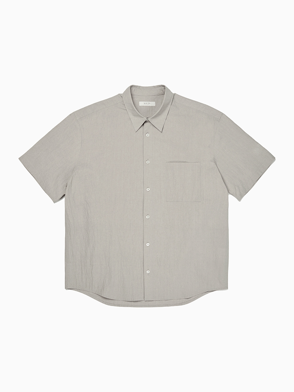 Crease Cotton Half Shirts (Gray)