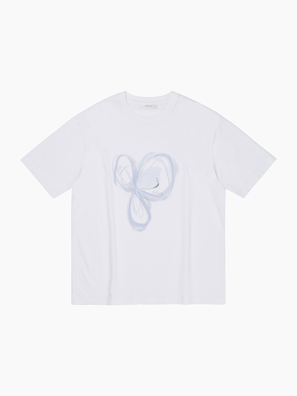 [6/12 발송] Watercolor Printed Half T-shirts (White)