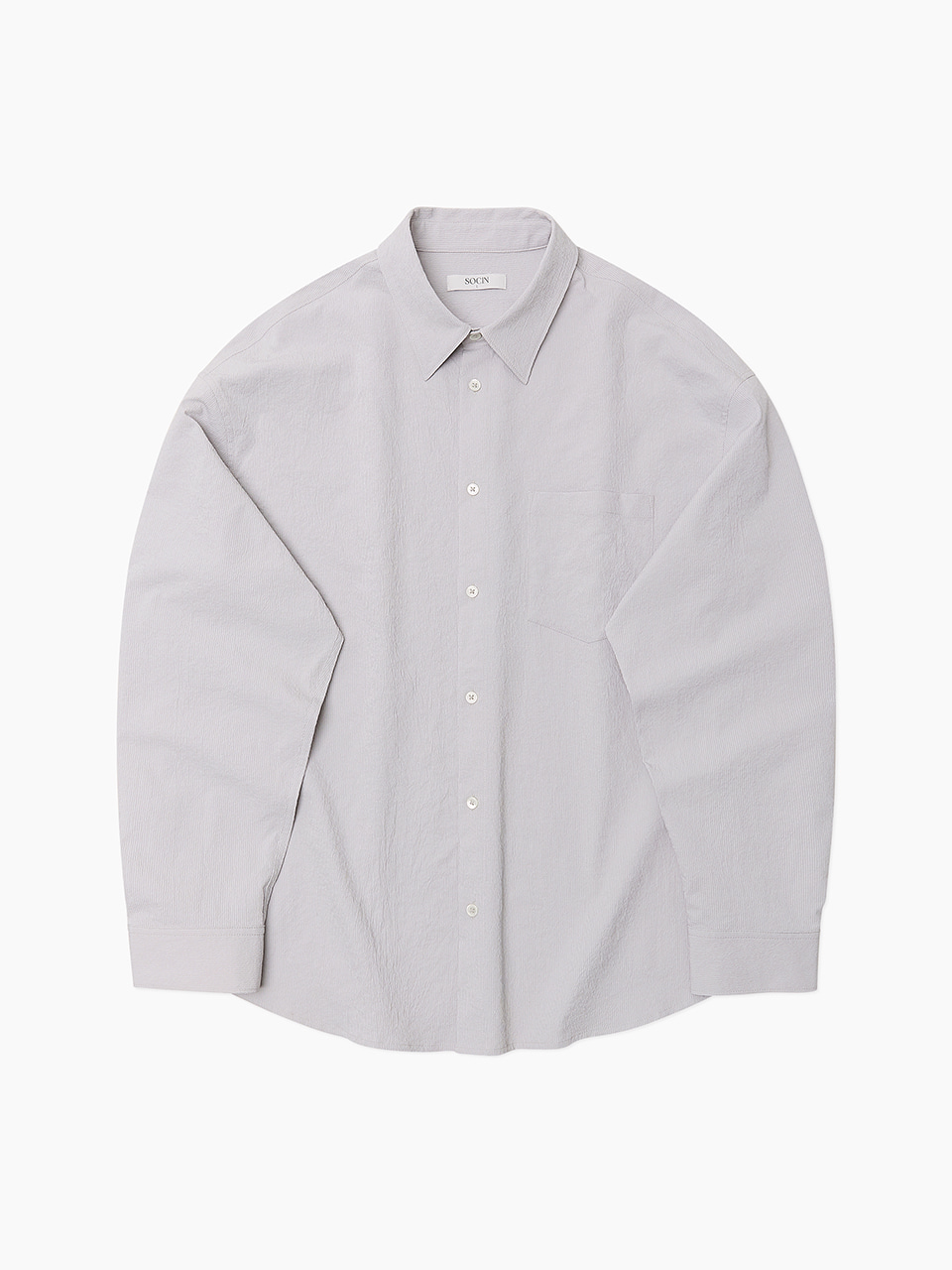 Crimp Micro Stripe Shirts (Gray)